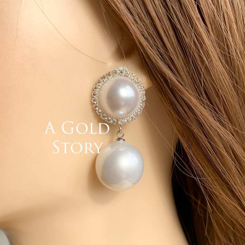 MARIA EARRINGS SILVER PEARL