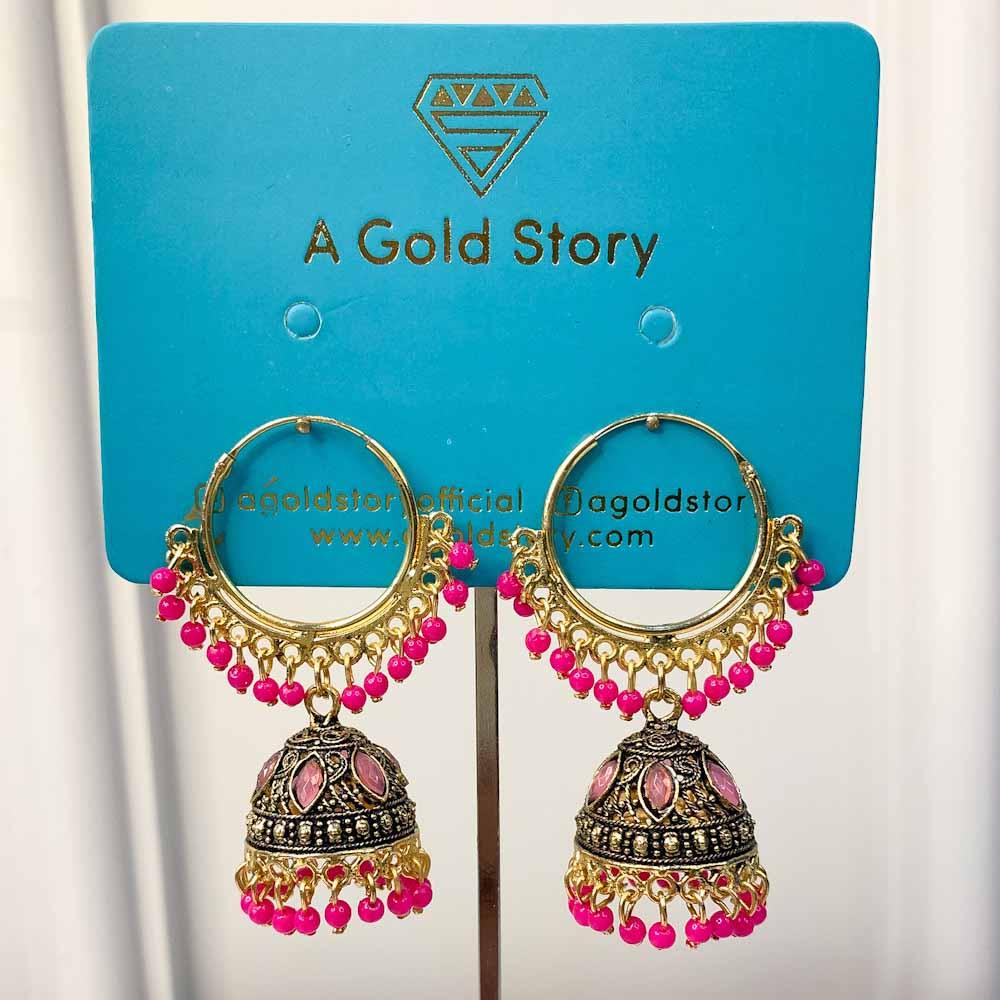 MANNAT JHUMKAY PINK - Basics by A Gold Story