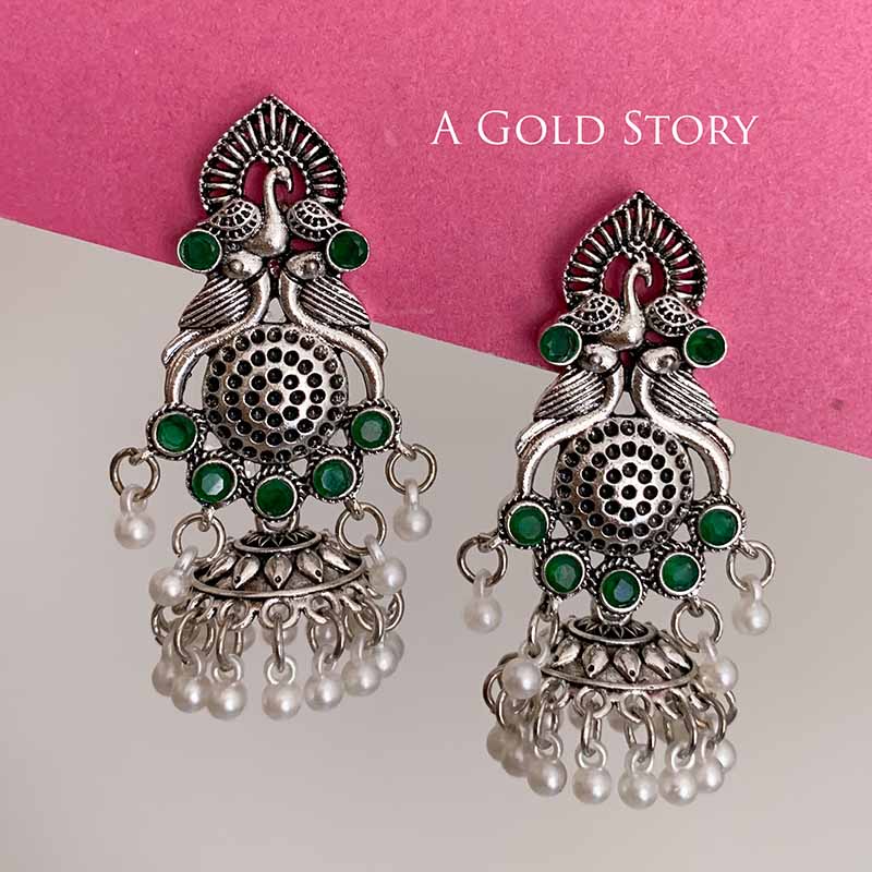 ALMAS EARRINGS GREEN