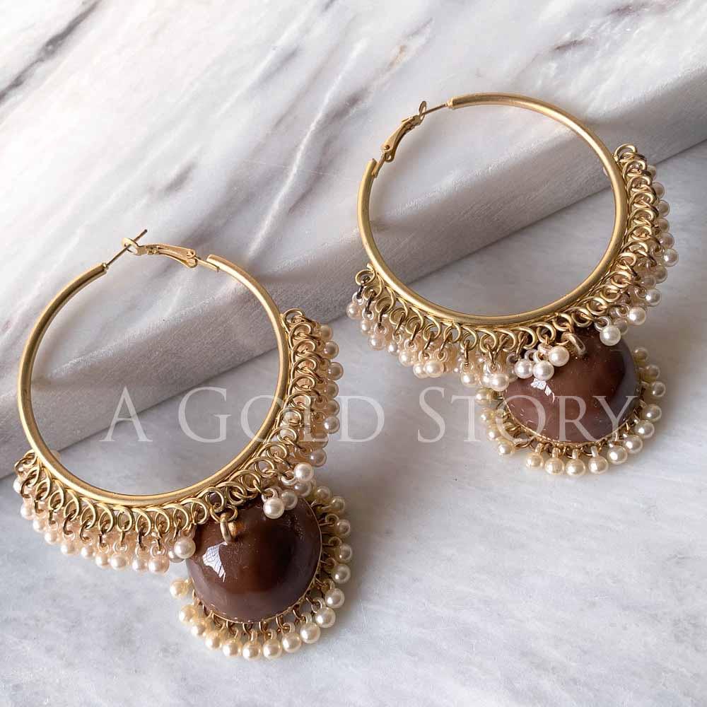 MADHU BALI JHUMKAY BROWN - Basics by A Gold Story