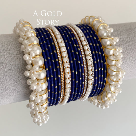 ADAA BANGLES SET BLUE