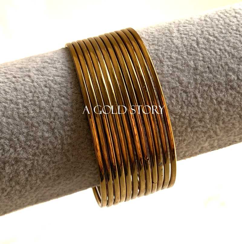 INDIAN METAL BANGLES GOLDEN