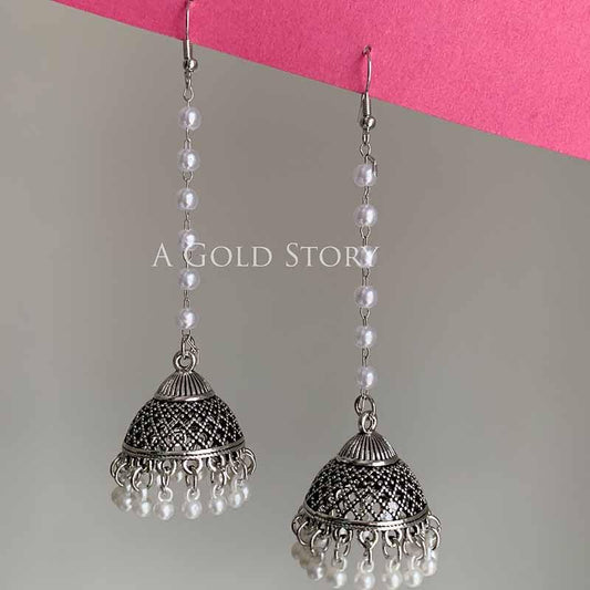LEENA JHUMKAY SILVER