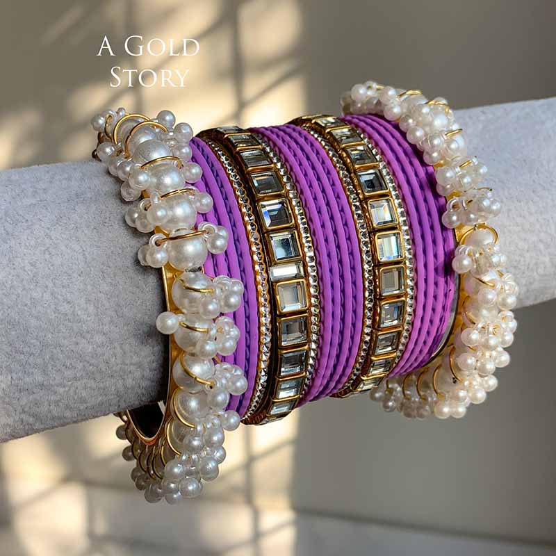 ANEESA BANGLES SET LILAC