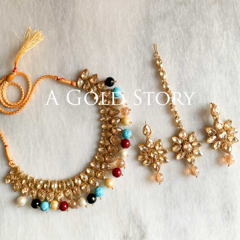 RABIHA NECKLACE SET MULTICOLOR