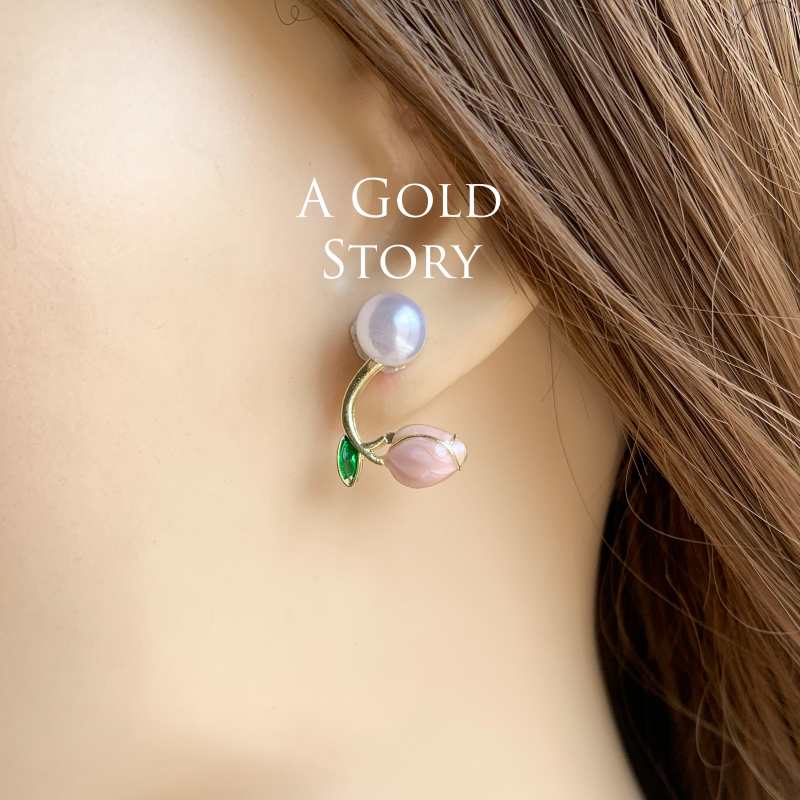 CECILIA EARSTUDS PEACH