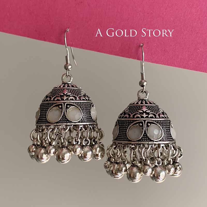 FATIN EARRINGS SILVER PEARL