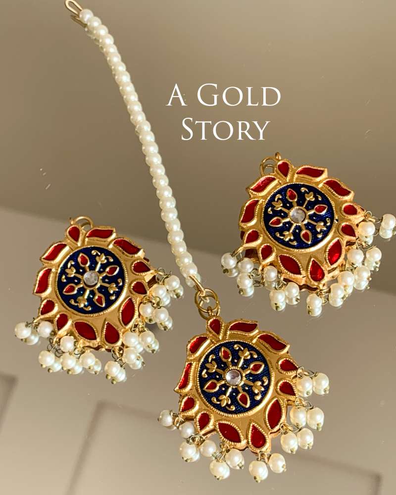 AMAYA MEENAKARI EARSUDS RED & BLUE