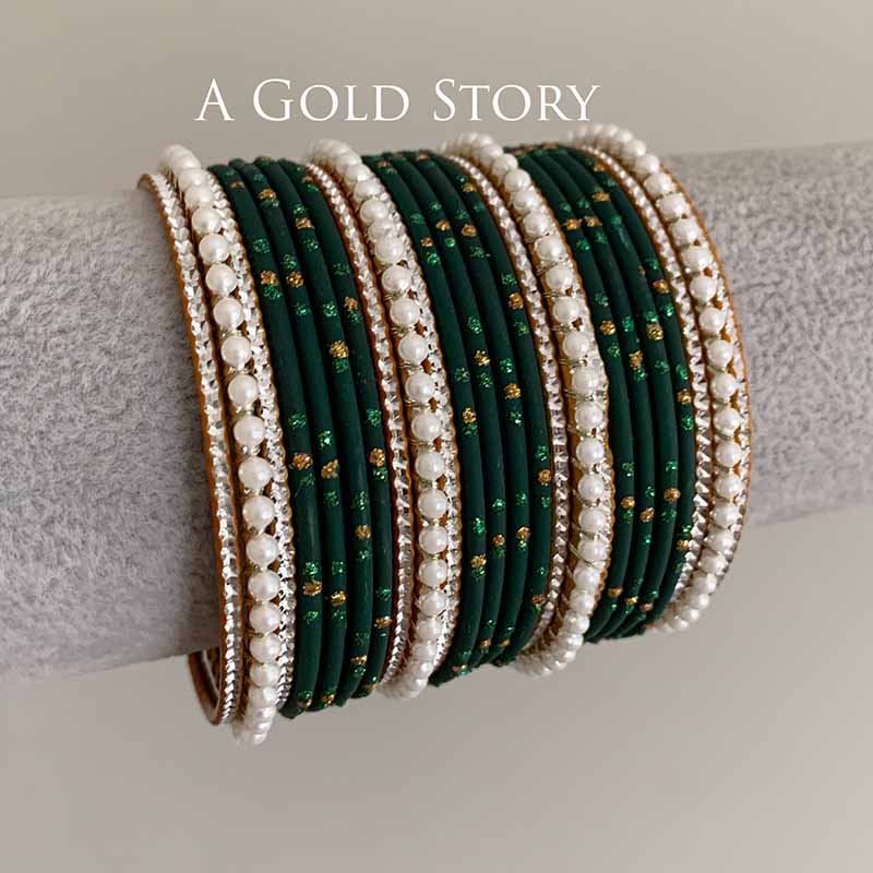 JANNAT BANGLES SET GREEN