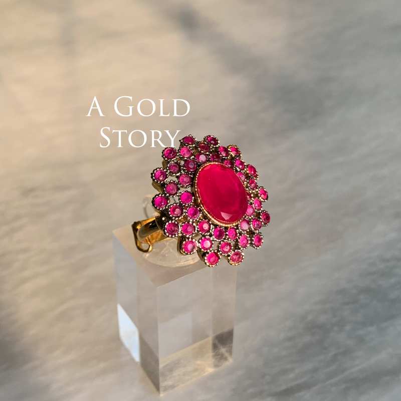 AARIFA PENDANT SET RUBY
