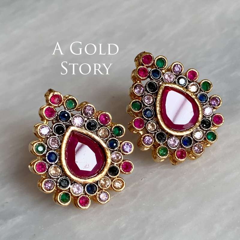 DINARA EARSTUDS MULTI PINK