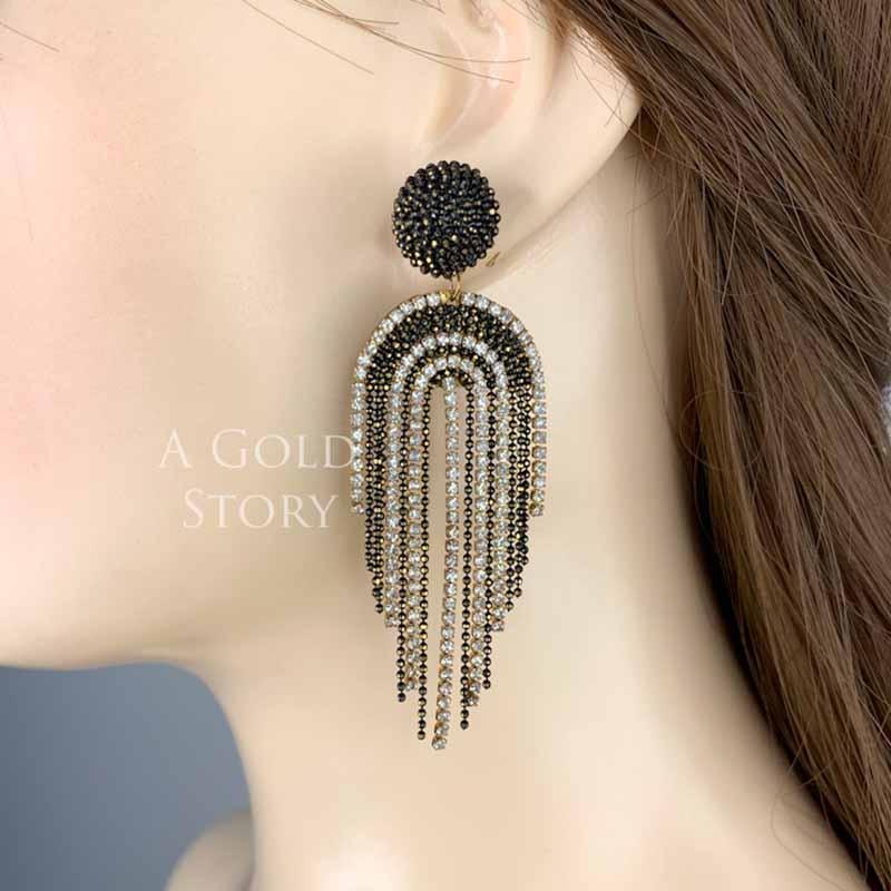 CHROMA EARRINGS BLACK - Basics by A Gold Story