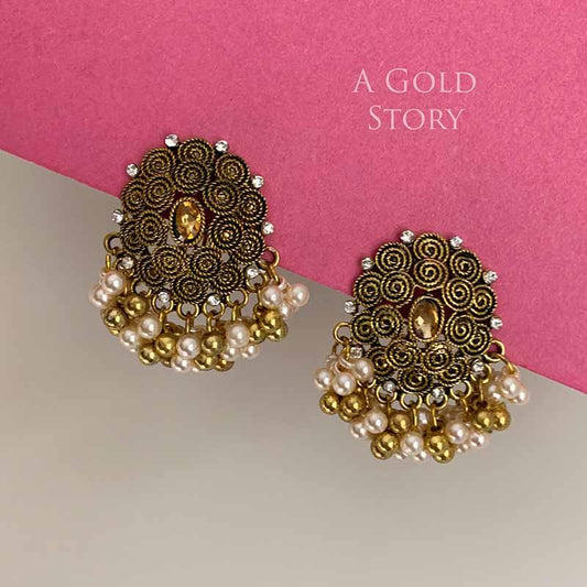 AQSA EARRINGS CHAMPAGNE