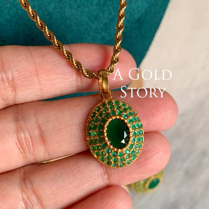 AFRA PENDANT SET GREEN