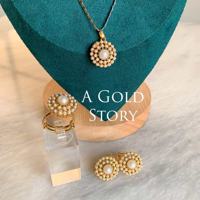 ALHINA PENDANT SET PEARL