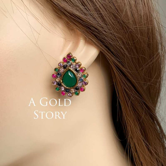 DINARA EARSTUDS MULTI GREEN