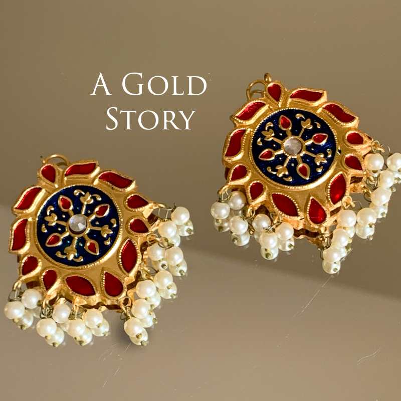 AMAYA MEENAKARI EARSUDS RED & BLUE
