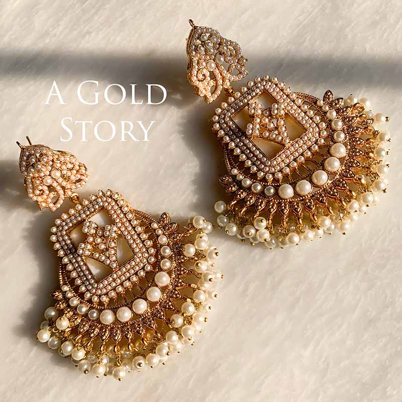 FRIDA EARRINGS GOLDEN PEARL