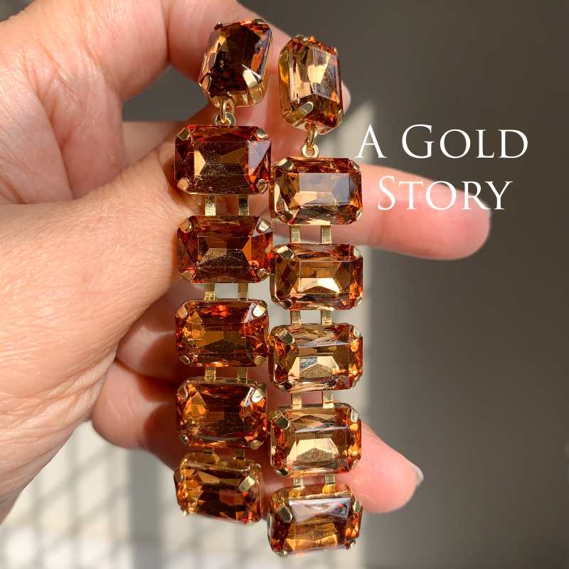 HADIA SHOWER EARRINGS BROWN