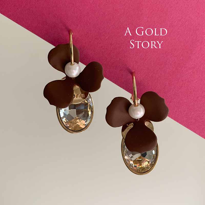 HALA EARRINGS BROWN