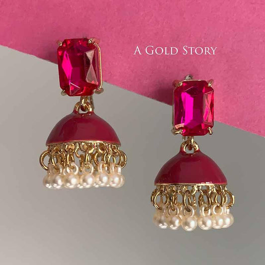 ABEEHA MEENAKARI JHUMKAY MAGENTA