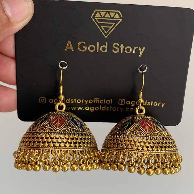 ANAYA JHUMKAY GOLDEN