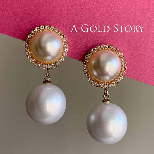 MARIA EARRINGS GOLDEN PEARL