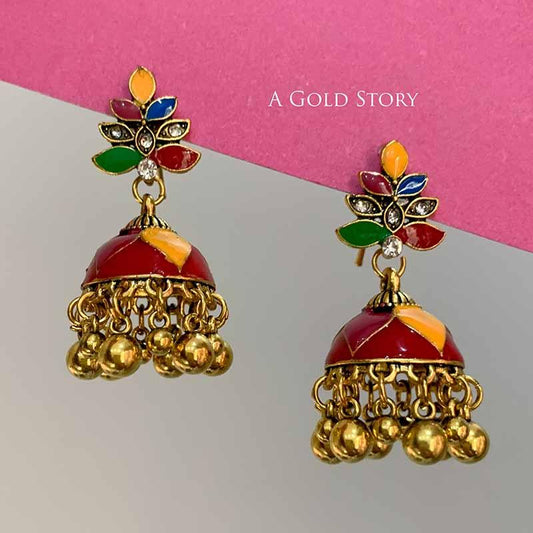 RIMSHA MEENAKARI JHUMKAY MAULTICOLOR