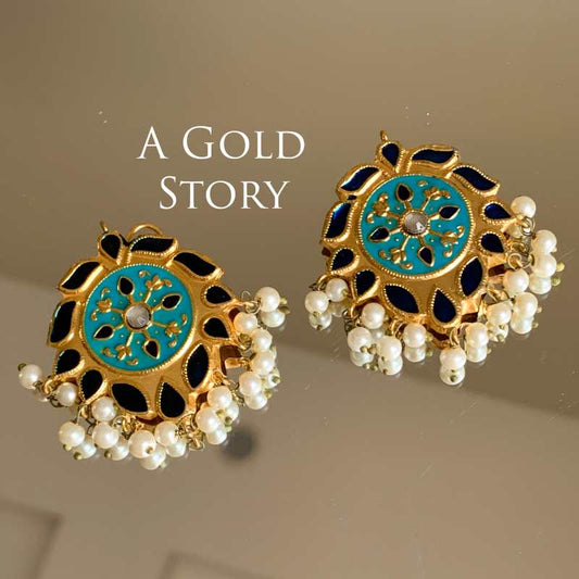 AMAYA MEENAKARI EARSUDS BLUE & FEROZI