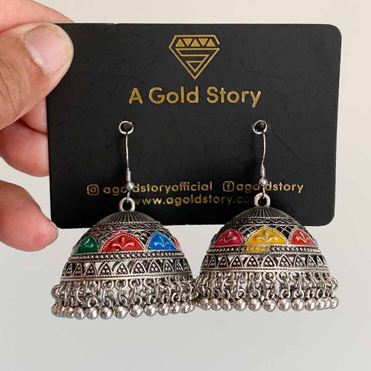 ANAYA JHUMKAY SILVER