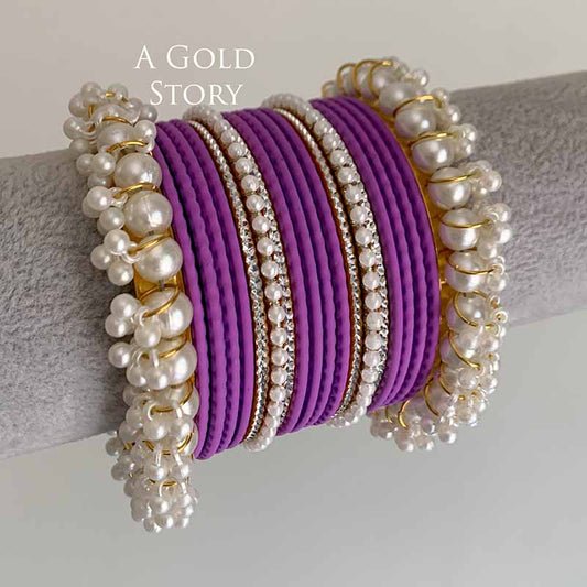 IMOGEN BANGLES SET PURPLE