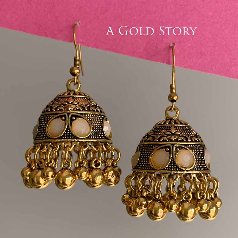 FATIN EARRINGS GOLDEN BEIGE