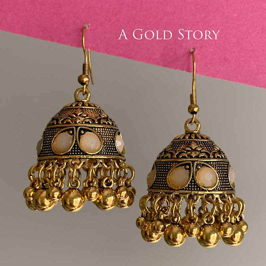FATIN EARRINGS GOLDEN BEIGE