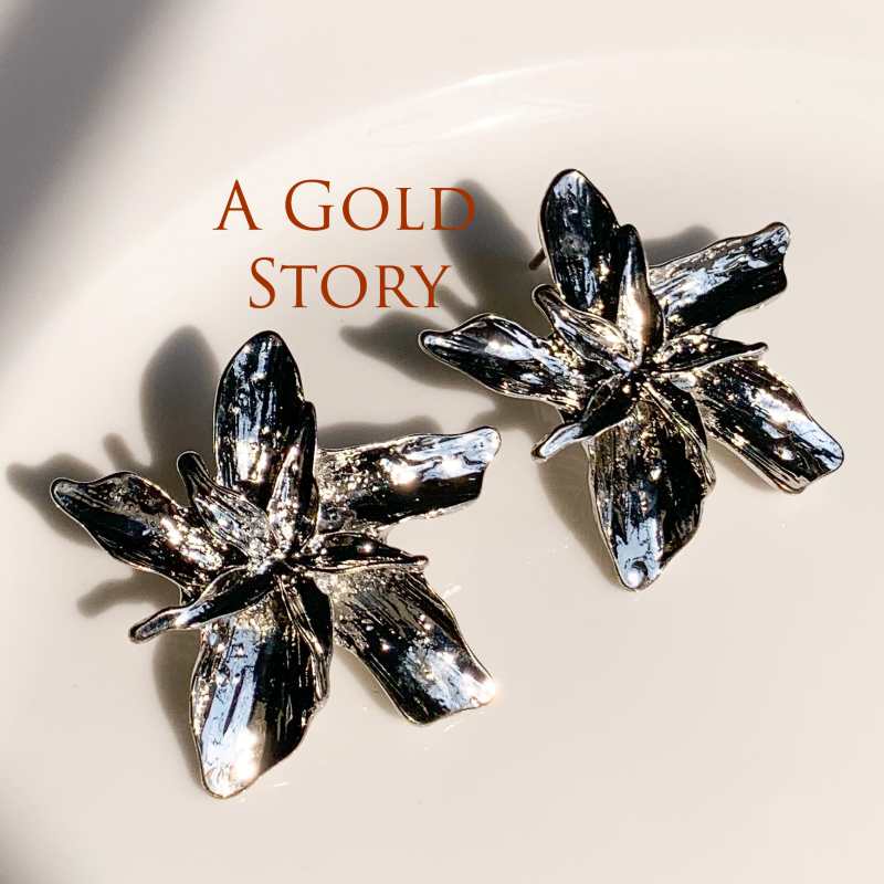 FLOWER SILVER EARRINGS MEDIUM