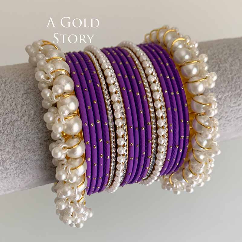 ADAA BANGLES SET PURPLE
