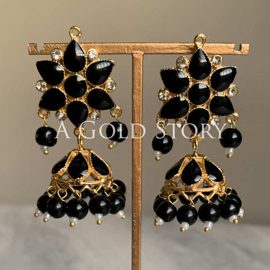 ASMARA MEENAKARI JHUMKAY BLACK