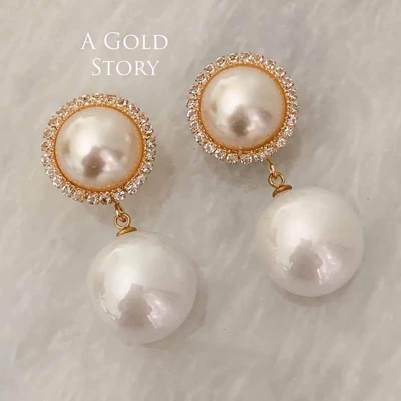MARIA EARRINGS GOLDEN PEARL