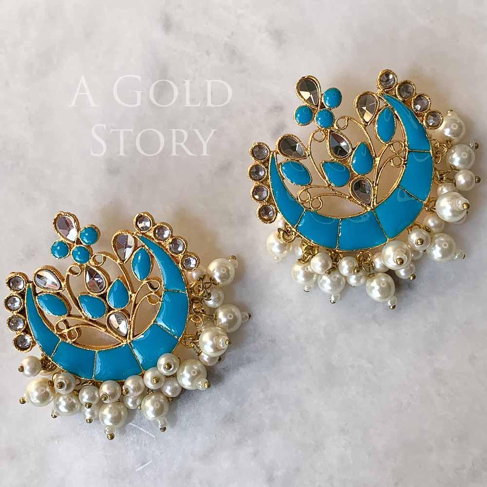 LAILA EAR STUDS AND TIKKA FEROZI - Basics by A Gold Story