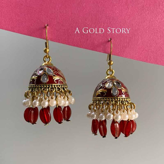 AMRYA JHUMKIS MAROON