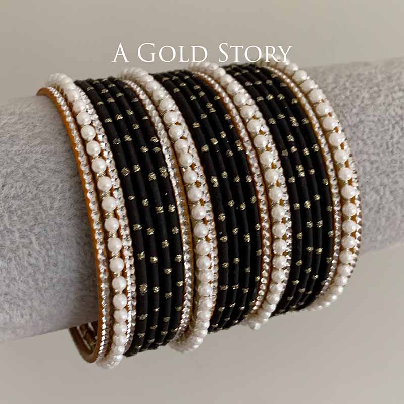 JANNAT BANGLES SET BLACK