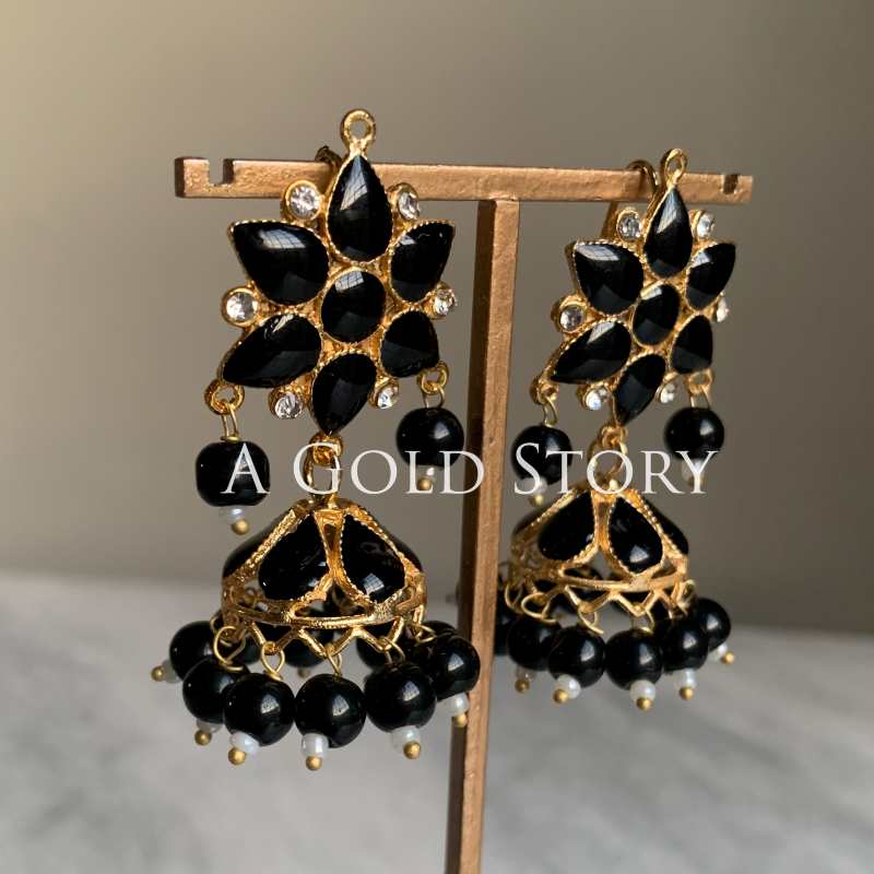 ASMARA MEENAKARI JHUMKAY BLACK