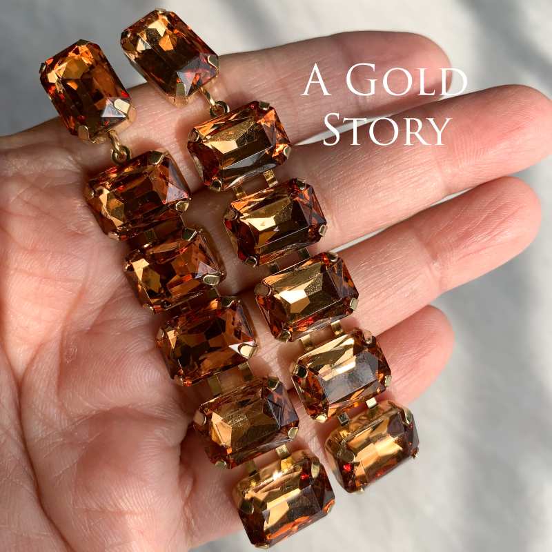 HADIA SHOWER EARRINGS BROWN