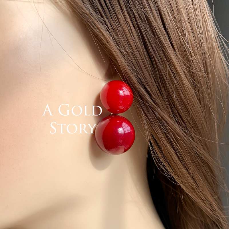 MAHA EARRINGS RED PEARL