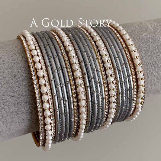 JANNAT BANGLES SET SILVER