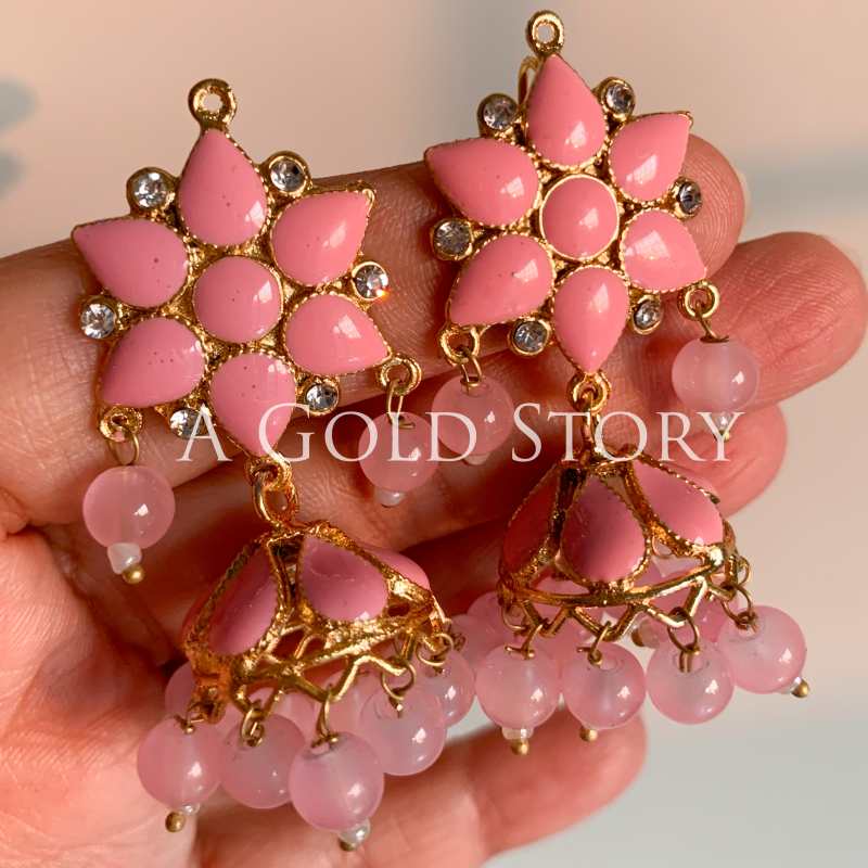 ASMARA MEENAKARI JHUMKAY PINK