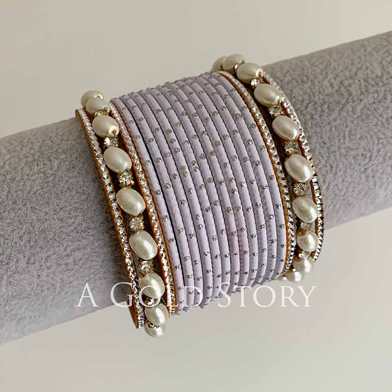 ANABIA BANGLES SET WHITE