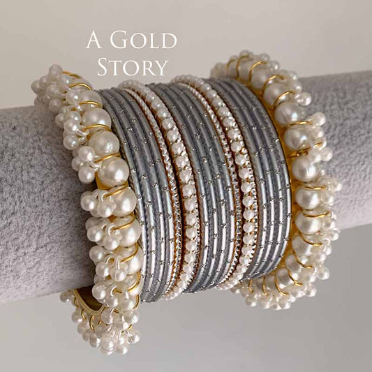 ADAA BANGLES SET SILVER