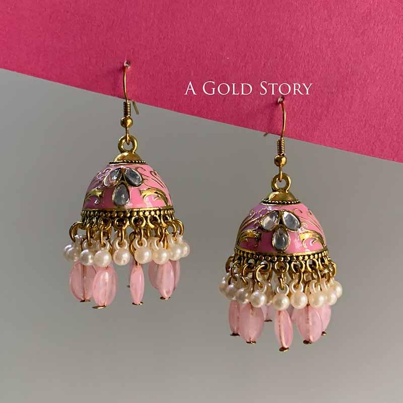 AMRYA JHUMKIS PINK