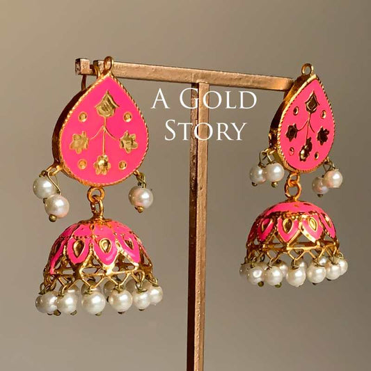 TAQWA JHUMKIS PINK