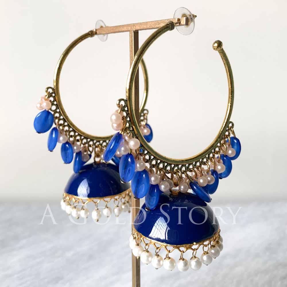 MADHU BALI JHUMKAY BLUE - Basics by A Gold Story